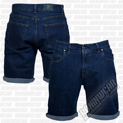 Crossed Denim Shorts Azul Marino