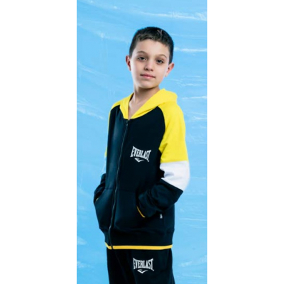 Everlast LFS JR Boy Tracksuit Cap Zip Svart-Gul