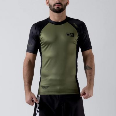 Kingz Krown S/S Jiu Jitsu Rash Guard Grön