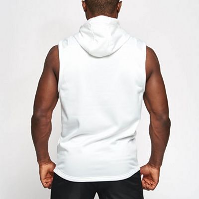 Leone 1947 Logo Hooded Sleeveless Sweatshirt Blanco
