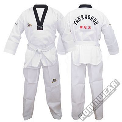 Protec Black Collar Inspire Dobok W/Embroidery White