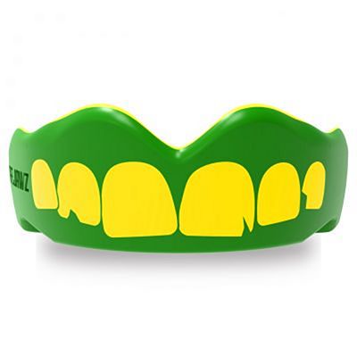 SafeJawz Extro Series Self-Fit Ogre Mouthguard Verde-Amarillo
