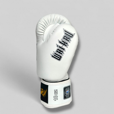 Wai Kru Muay Thai Gloves Semi Leather BG-2 Blanco