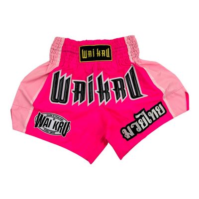 Wai Kru Muay Thai Shorts CH-6 Rosa-Blanco